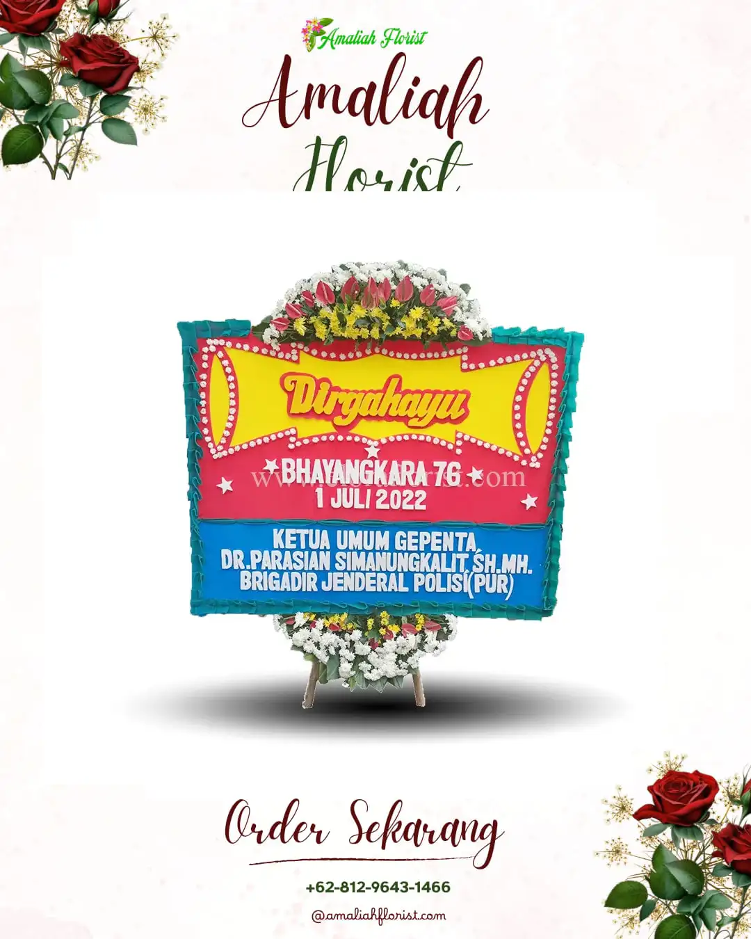 Papan Bunga HUT Ulang Tahun Daha Barat